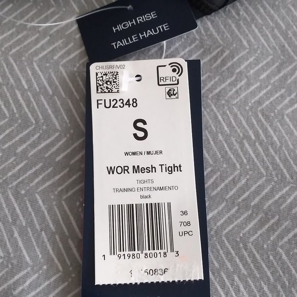🆕Reebok Women's Workout Ready Mesh Tight, Black, High Rise, NWT, Authentic - Picture 8 of 13